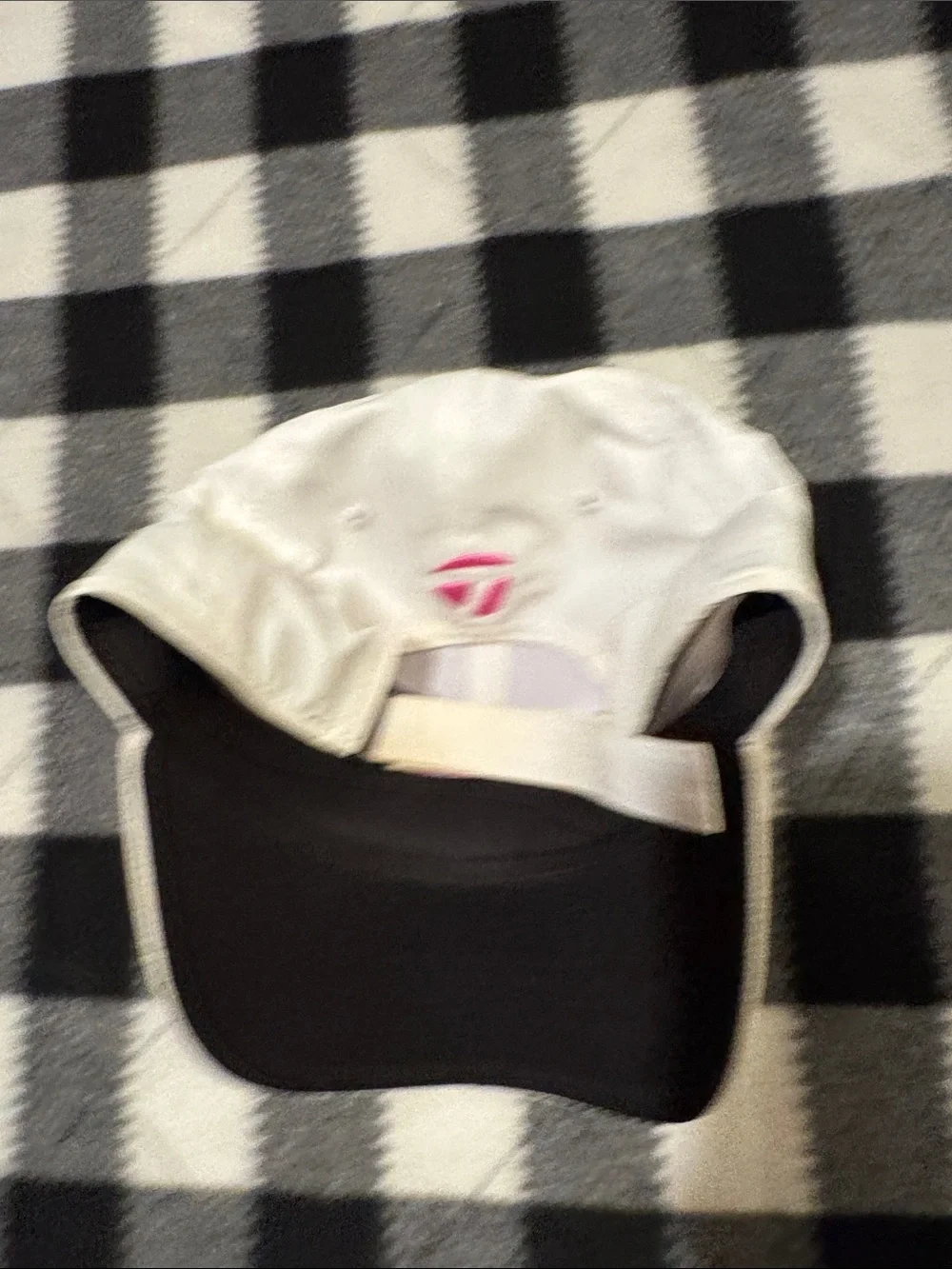 TaylorMade Women's White Cap with Pink Script Logo